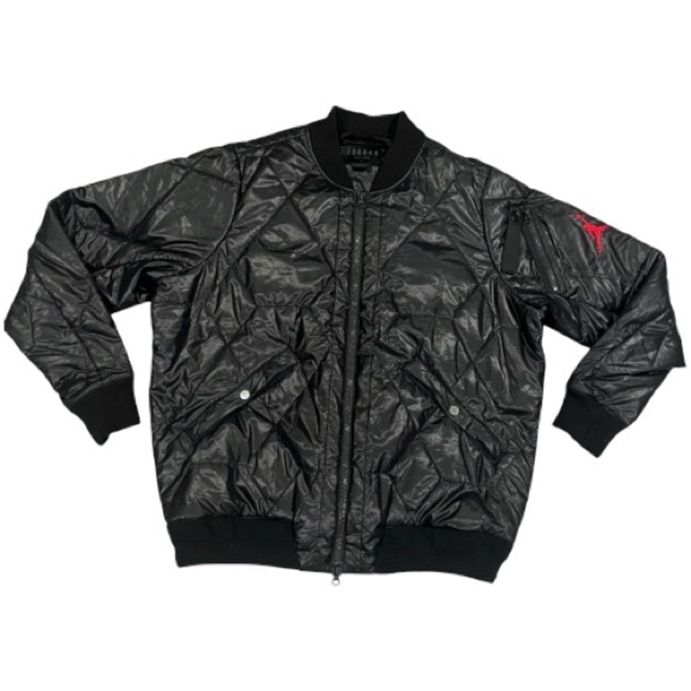 Jordan 11 Black Retro Quilted Bomber Jacket Sz11